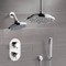 Chrome Dual Shower Head System With Hand Shower